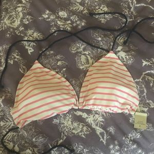 NWT AE Striped Bikini Triangle Top. Sz XL